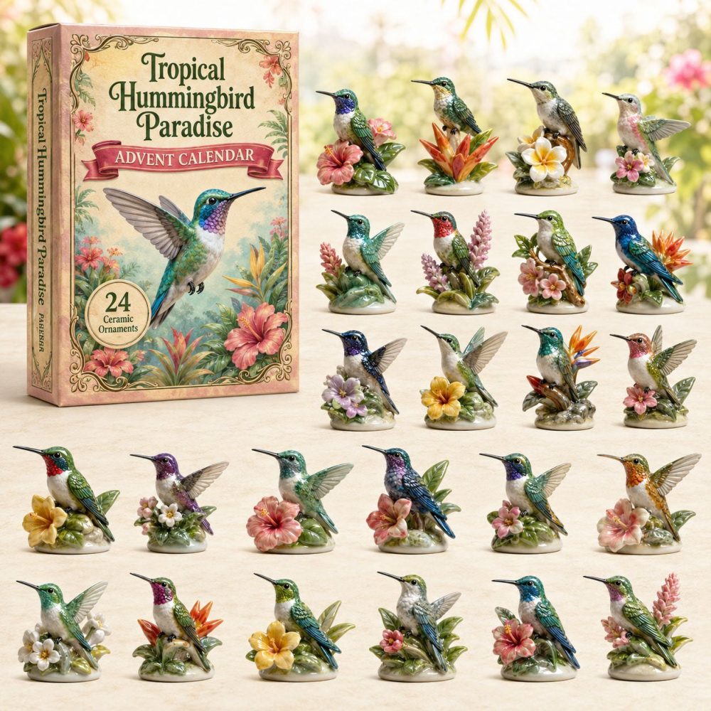 Tropical Paradise 2026 Advent Calendar — 24-Day Acrylic Charm Countdown, Beachy Holiday Gift & Colorful Collectible Set