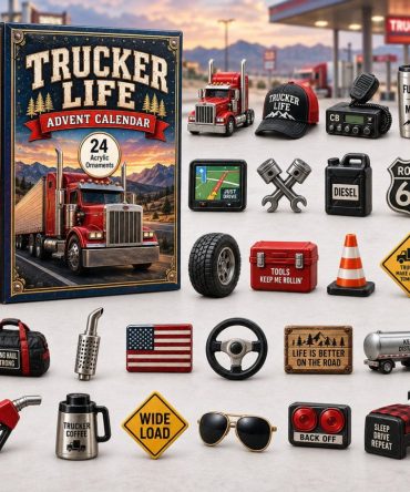 Trucker Life Advent Calendar 2026 - 24-Day Acrylic Charms Countdown , Collectible Gift For Truck Drivers & Road Trip Gifts