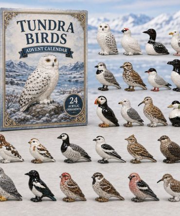 Tundra Birds 24-Day Advent Calendar 2026 - Arctic Bird Acrylic Charms, Nature-Themed Countdown Gift For Birdwatchers & Collectors
