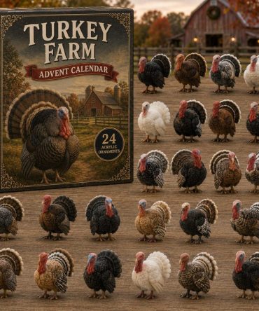 Turkey Farm 2026 Holiday Countdown — 24-Day Acrylic Charm Advent Calendar, Rustic Farm-Themed Gifts & Seasonal Collectible