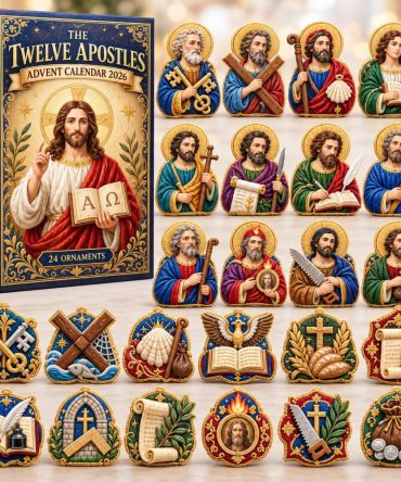 Twelve Apostles Faith 2026 Advent Calendar — 24-Day Religious Acrylic Charms, Christian Keepsake Countdown Gift
