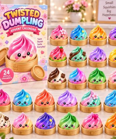 2026 Twisted Dumpling Countdown: 24-Day Acrylic Charm Advent Set - Quirky Dumpling Collectibles For Holiday Fun