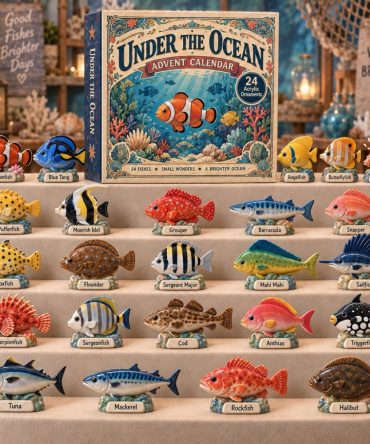 Under The Ocean Advent Calendar 2026 — 24-Day Marine Life Acrylic Charm Set For Kids, Ocean Education & Holiday Countdown Fun