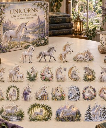 Unicorns 24-Piece Acrylic Charm Advent Countdown — Whimsical Unicorn Gift Calendar For Kids, Collectors & Magical Holiday Surprises