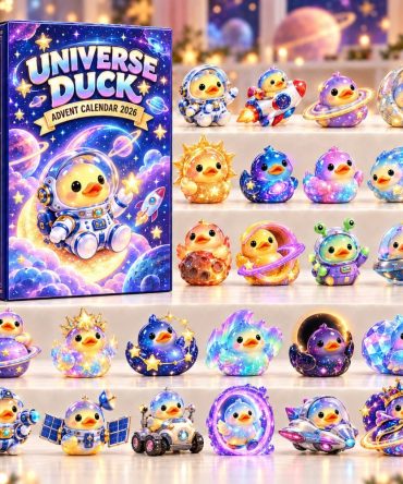 Space Duck 2026 Advent Calendar — 24 Acrylic Charm Space Ducks, Cute Cosmic Bird Gift For Collectors & Kids