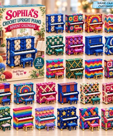 2026 Upright Piano Musician Advent Calendar – 24-Day Countdown With 24 Acrylic Piano Charms, Perfect Gift For Pianists