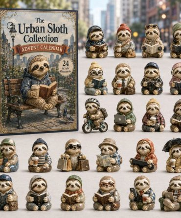 Urban Sloth Collection Advent Calendar 2026 — 24-Day Acrylic Charm Countdown, City & Chill Collectible Gift Set