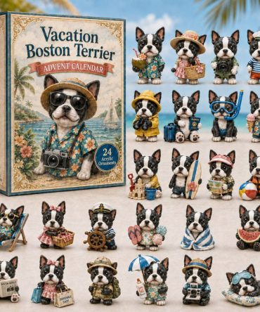 Boston Terrier Trip Advent Calendar 2026 — 24-Day Acrylic Charm Countdown, Travel-Inspired Gift For Dog Lovers
