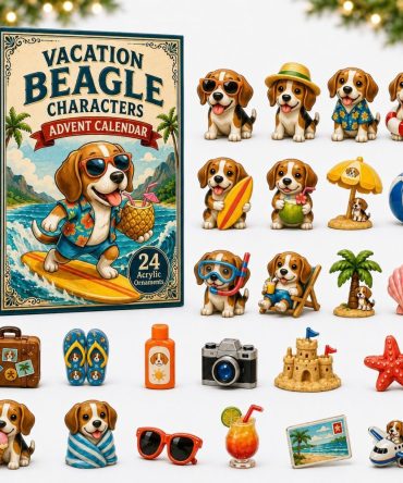 Beagle Holiday Travel Advent Calendar 2026 — 24-Day Acrylic Charm Countdown, Charming Gift For Beagle Fans