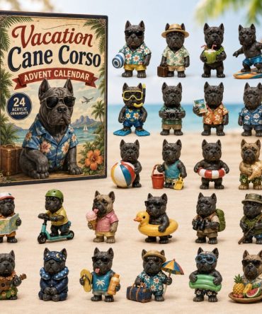 Cane Corso Vacation 2026 — 24-Day Dog Advent Calendar With Travel-Themed Acrylic Cane Corso Charms, Unique Gift For Owners