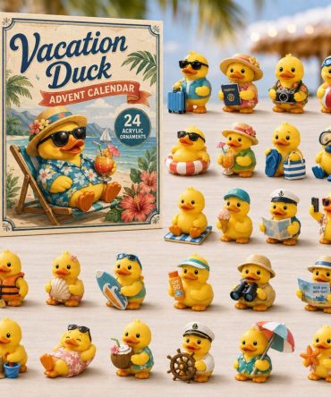 Duck Vacation 2026 — 24-Day Travel-Advent Calendar With Cute Acrylic Duck Charms, Fun Holiday Countdown For Bird & Animal Fans