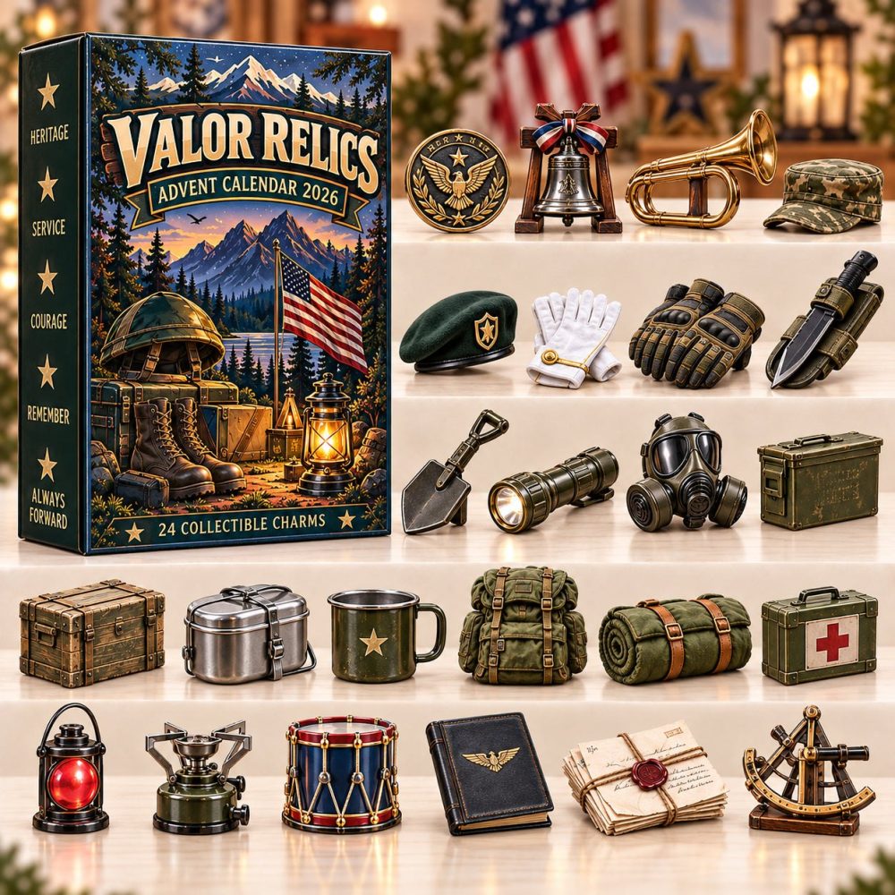 Valor Relics 2026 Military-Themed Holiday Countdown — 24 Acrylic Charms, Collectible Medals & Keepsake Gift Box