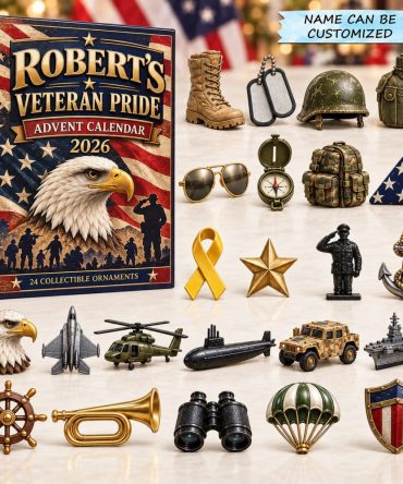 2026 Veteran Pride Holiday Countdown – 24-Day Advent Calendar With 24 Collectible Acrylic Charms, Tribute Gift For Veterans