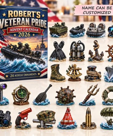 2026 Veteran Pride Countdown Calendar – 24-Day Military-Themed Advent With 24 Acrylic Charms, Perfect Gift For Service Members