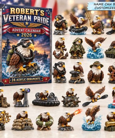 2026 Limited-Edition Veteran Pride 24-Day Advent Calendar – 24 Acrylic Patriotic Charms, Military Tribute Holiday Gift