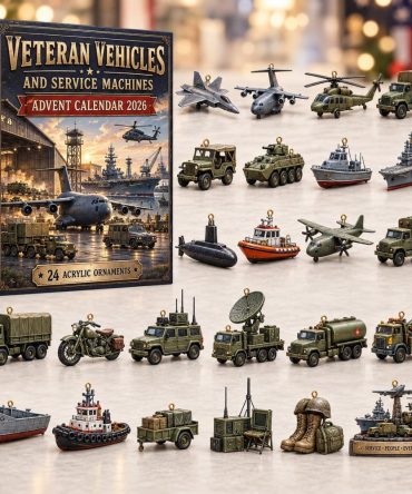 Veteran Vehicle Tribute 24-Day Holiday Countdown Calendar 2026 – Acrylic Military Vehicle Charms, Patriotic Keepsake Gift For Collectors