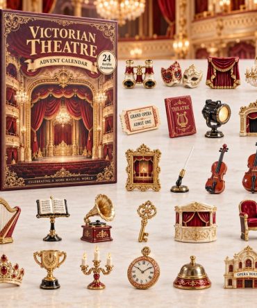 Victorian Theatre Elegance Countdown 2026 — 24 Lux Acrylic Charms, Gift Advent For Fans Of Vintage Stage & Costume Design