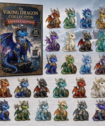 Viking Dragon Holiday Countdown 2026 — 24-Day Acrylic Charm Advent Set For Norse Myth & Fantasy Fans