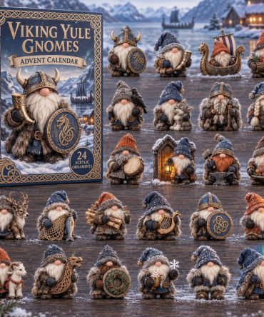 Viking Yule Gnomes 24-Day Acrylic Charm Countdown — Norse-Inspired Holiday Advent With Runic Gnomes, Unique Christmas Decor & Gift