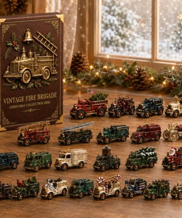 Vintage Fire Truck 24-Day Advent Calendar 2026 — Retro Firefighter Acrylic Charms, Kids & Collector Holiday Set