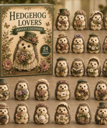Vintage Hedgehog Lovers Countdown Calendar — 24 Retro Acrylic Charms, Collectible Advent Gift For Animal Enthusiasts 2026