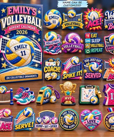 Volleyball Ace 2026 Countdown Gift Set — 24-Day Acrylic Charm Collection For Star Players & Fan Souvenirs