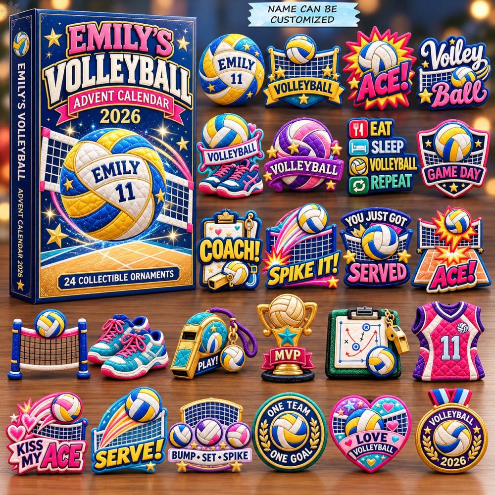 Volleyball Ace 2026 Countdown Gift Set — 24-Day Acrylic Charm Collection For Star Players & Fan Souvenirs