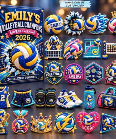 Volleyball Champions 2026 Collector Calendar — 24-Day Acrylic Charm Series Honoring Top Plays & Winning Moments