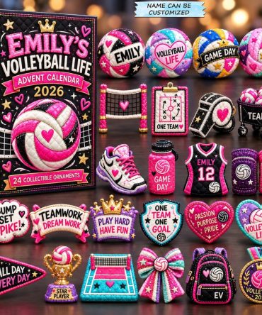 Volleyball Life 2026 Countdown Calendar — 24-Day Acrylic Charm Set For Players, Fans & Team Gifts