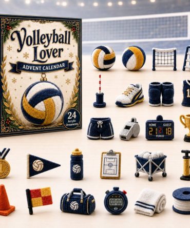 Volleyball Lover Holiday Countdown 2026 — 24-Day Acrylic Charm Advent Set For Players, Coaches & Fans