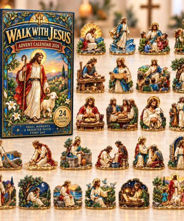 Walk With Jesus 2026 Advent Devotional - 24-Day Journey Countdown With Acrylic Faith Charms, Family Christmas Reflection