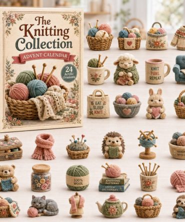 Warm Knits Holiday Countdown 2026 — 24 Cozy Acrylic Charm Advent Set For Sweater Lovers & Winter Decor