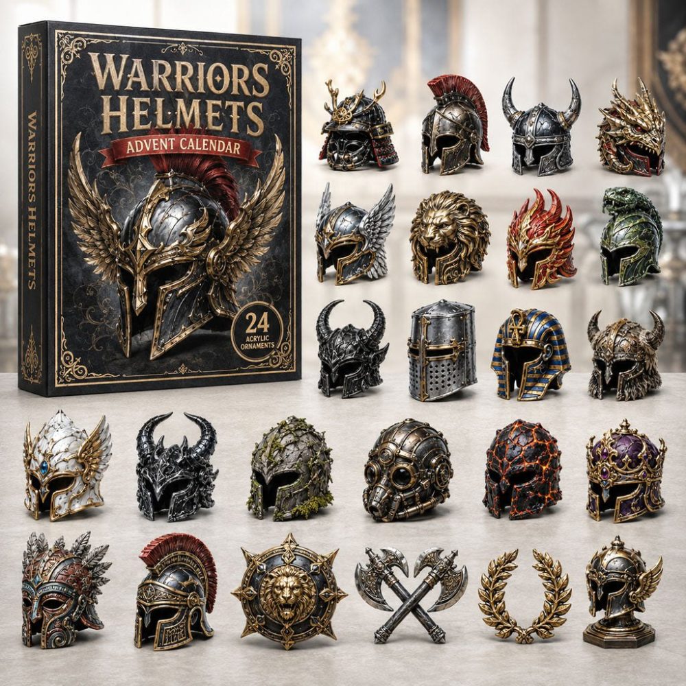 Warriors Helmets Holiday Countdown 2026 — 24-Day Acrylic Charm Advent Set For Sports Fans & Team Collectors