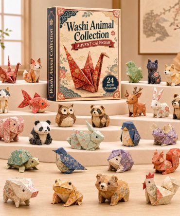 Washi Animal Collection Creative Countdown 2026 — 24-Day Advent With Acrylic Animal Charms, Crafty Gift For Crafters & Kids