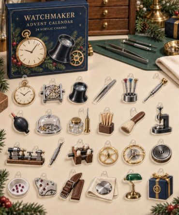 Watchmaker Holiday Countdown Set — 24 Precision Acrylic Watch & Tool Charms For Collectors, Crafts, And Unique Gifts