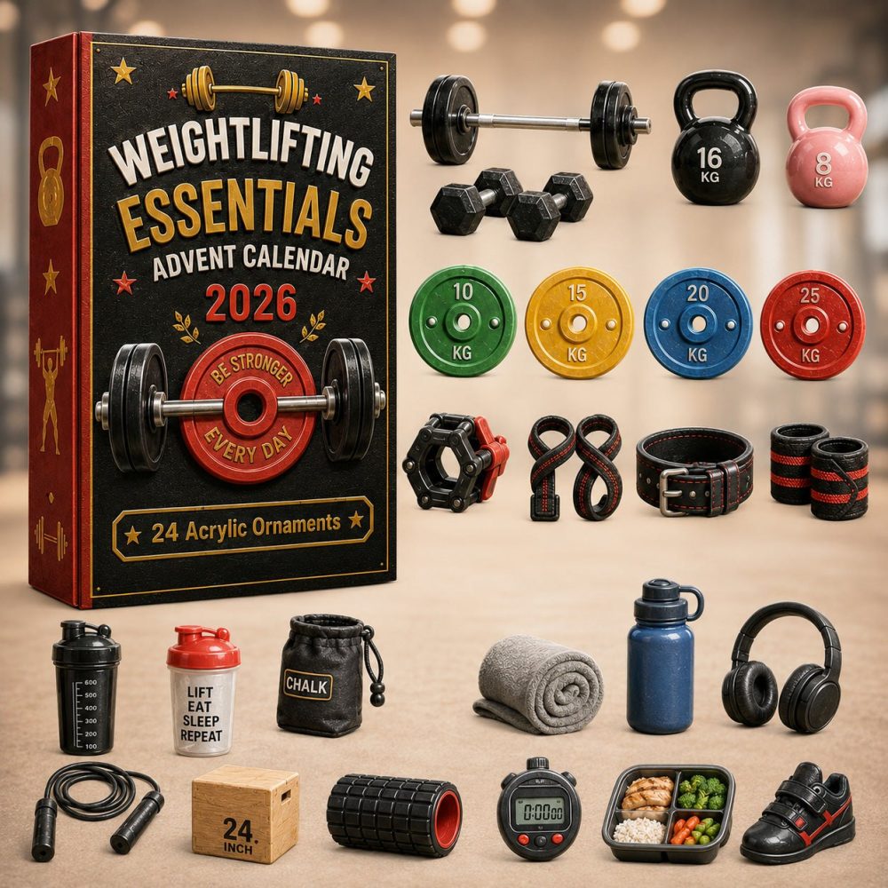 2026 Weightlifting Essentials Advent Calendar — 24 Gym-Themed Acrylic Charms, Fitness Countdown, Gift For Lifters & Trainers