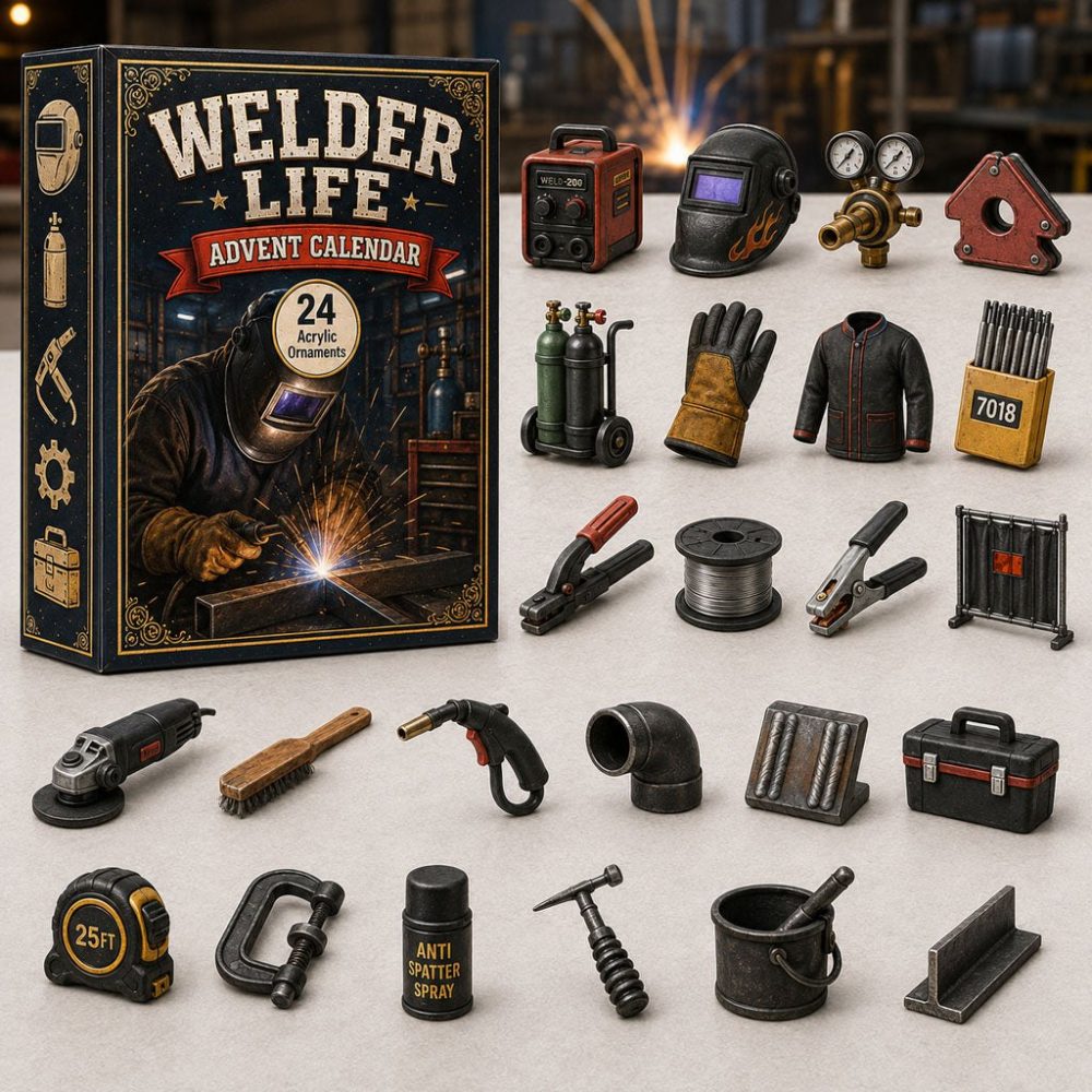 Welder Life Tradesman Countdown 2026 — 24-Day Advent Featuring Acrylic Welder Charms, Gift For Welders & Tool Enthusiasts