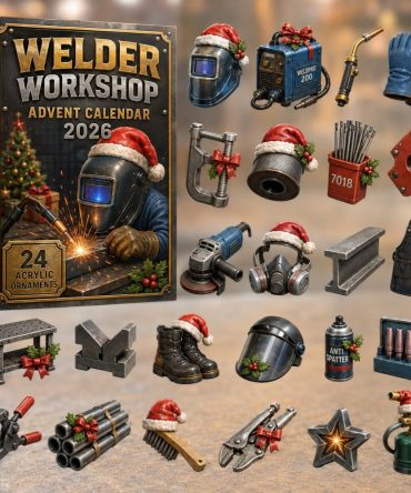 Welder Workshop Advent Set 2026 — 24-Day Acrylic Charm Countdown With Industrial Tool Designs, Perfect Gift For Welders