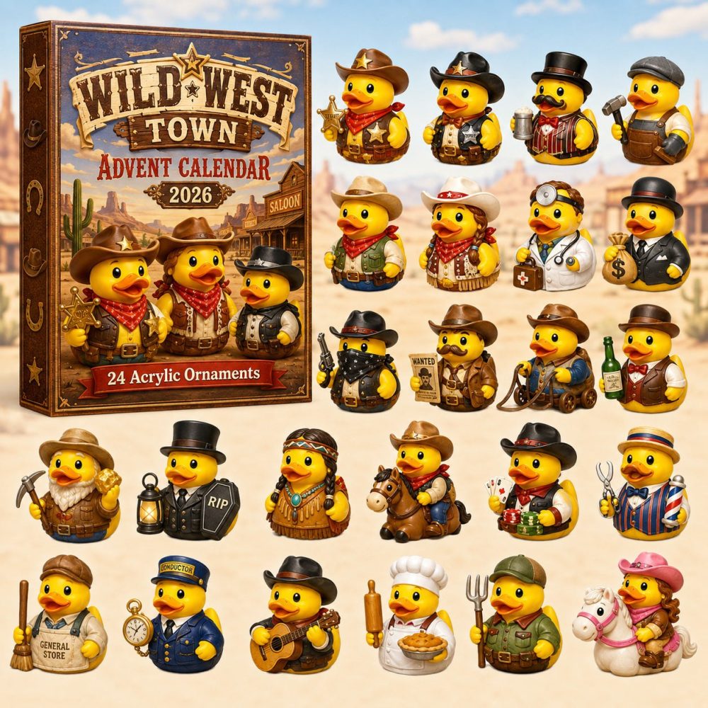West Town Rubber Duck Holiday Countdown 2026 — 24-Day Collectible Acrylic Charm Advent Set For Duck Lovers