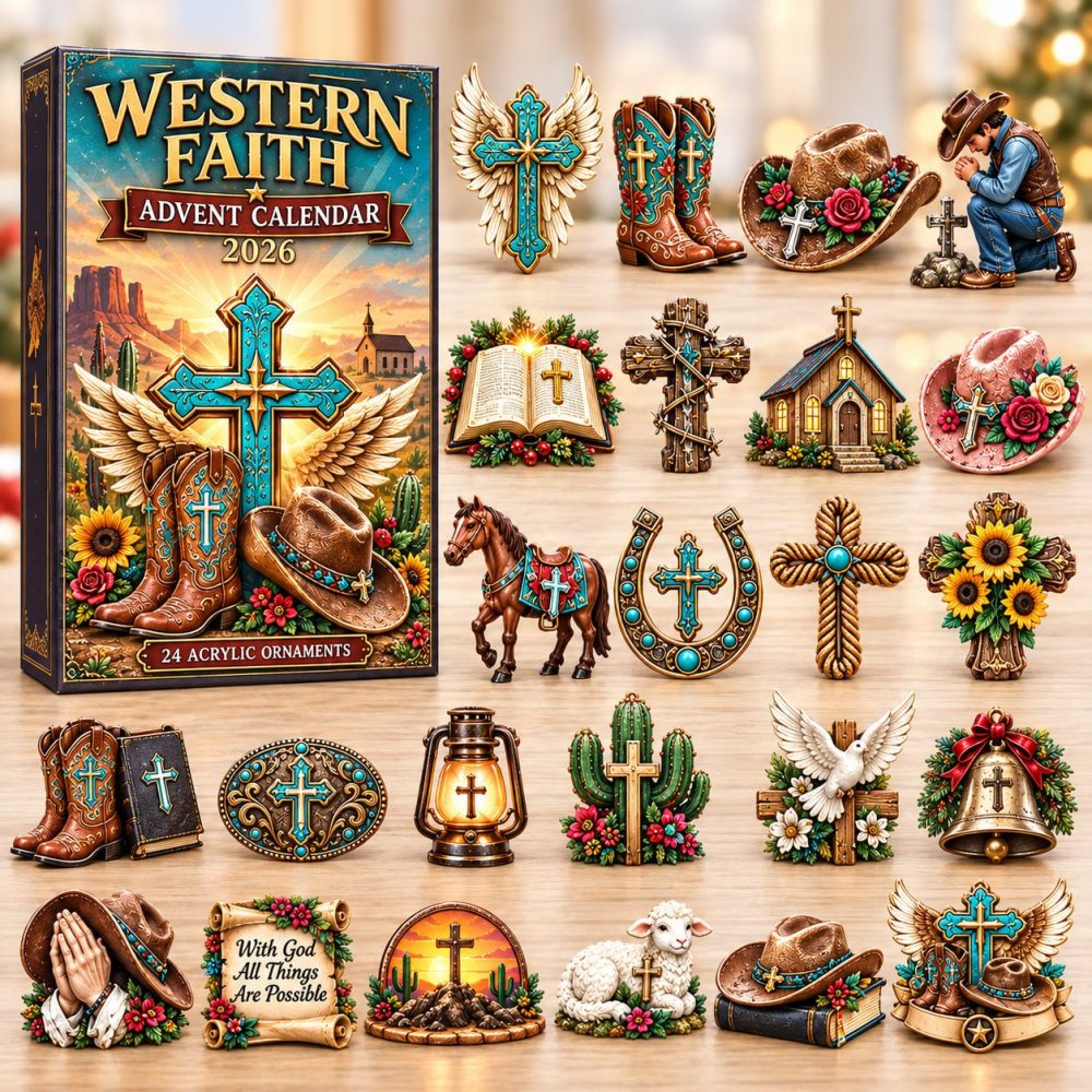 Faith & Tradition 2026 Christian Advent Calendar — 24 Inspirational Acrylic Charms, Scripture-Themed Countdown Gift For Families