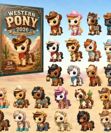 Western Pony 2026 24-Day Acrylic Charm Reveal — Horse Lover Countdown Calendar With Rustic Western Charm Collectibles