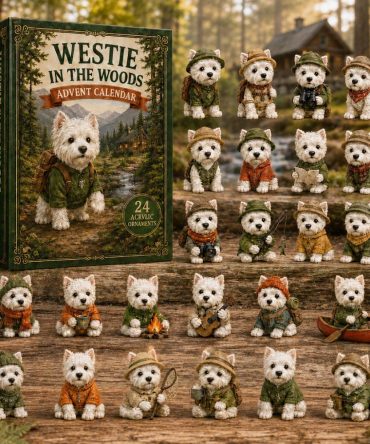 2026 Westie In The Woods Countdown — 24-Day Acrylic Charm Advent Set, Rustic Forest Gift For Westie Owners & Dog Lovers