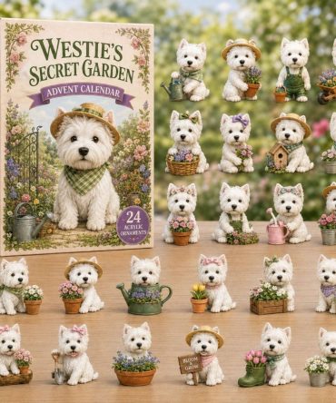 Westie Secret Garden Advent Calendar — 24 Charming Acrylic Dog Charms, Illustrated Floral Countdown Gift For Westie Fans 2026
