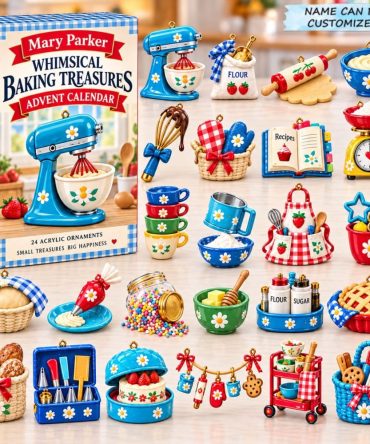 Whimsical Baking Treasures 24-Day Countdown 2026 — Acrylic Pastry & Sweet Charms, Charming Gift For Kids & Bakers