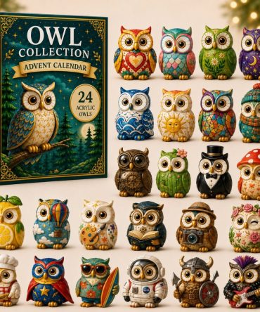Whimsical Owls 2026 24-Day Acrylic Charm Countdown — Playful Owl Collection Calendar For Collectors & Kids
