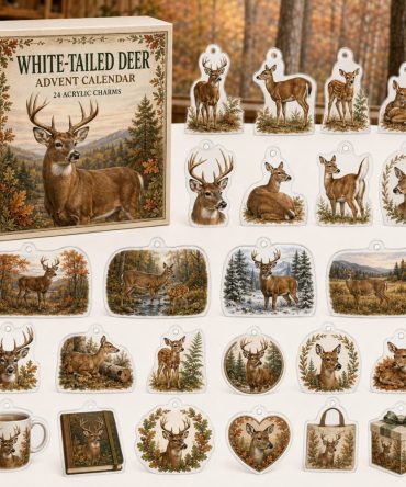 White-Tailed Deer Holiday Countdown Kit — 24 Premium Acrylic Charms For Advent, Ornaments & Thoughtful Nature Lover Gifts