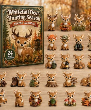 2026 Whitetail Deer Hunting Season Countdown - 24-Day Advent Calendar With Camouflage Acrylic Charms, Gift For Hunters & Trail Lovers