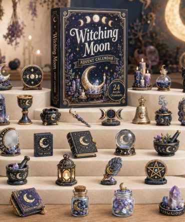 Witching Moon Wiccan Charm Advent - 24 Acrylic Pagan & Witchcraft Symbols Countdown, Spiritual Holiday Gift 2026