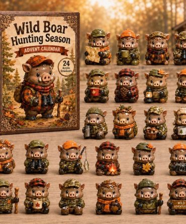 2026 Wild Boar Hunting Season Countdown - 24-Day Outdoor-Themed Advent Calendar With Rugged Acrylic Charms, Gift For Hunters & Outdoorsmen