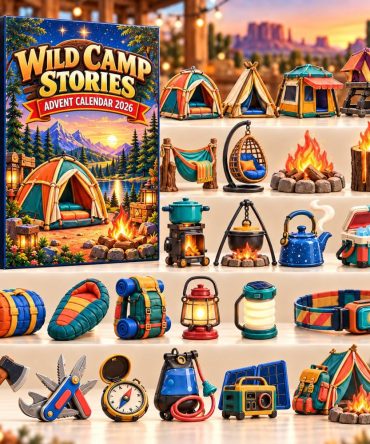 2026 Wild Camp Stories Advent Calendar — 24-Day Outdoor Adventure Countdown With Acrylic Charms, Perfect Kids Gift